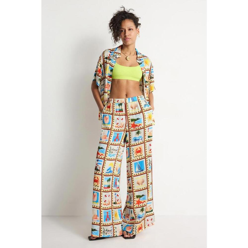 WEWOREWHAT Multicolored Beach Pants Size L with Minor Fabric Pull